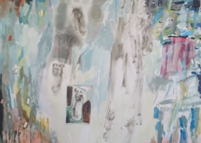 Arlene Amaler Raviv, footprint, Oil on Canvas, 2020, 180 x 180cm