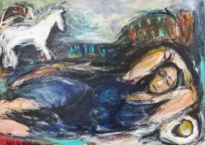 Dalia Raviv, Day Dream, 2018, Mixed Media on Canvas, 101 x 76 cm