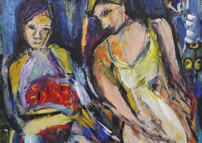Dalia Raviv, Two Women, 2016, Mixed Media on Canvas, 122 x 91cm