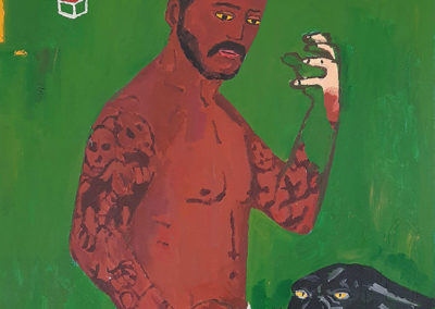 JP Meyer, Black Panther, 2021, acrylic on canvas, 102 x 77 cm