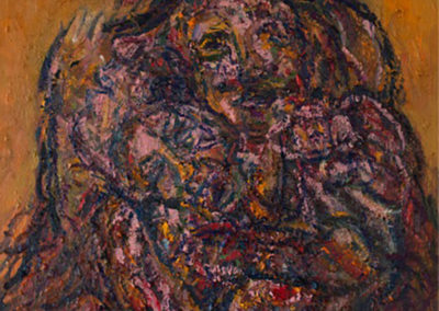 simone Marinus, Beautitudes _ Saligsprekinge, 2021, mixed media and oil on canvas, 74 x 58.5 cm